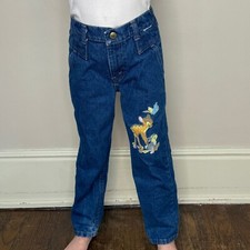 Vtg 1980s Bambi Blue Jeans 80s Walt Disney Magic Size 6 Disneyland World Denim