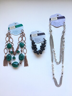 LOT of 3 Styled By Tori Spelling  Necklace Components Darice Jewelry Making Kit