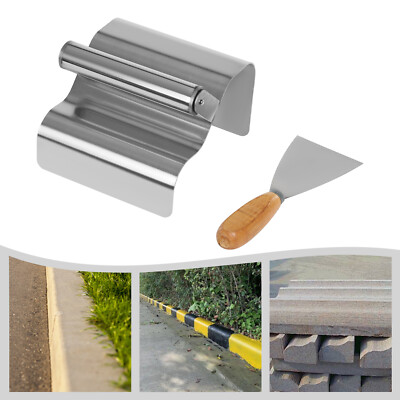 Landscape Curb Trowel Stainless Steel Concrete Curbing Trowel with Putty Knife