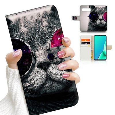 ( For Google Pixel 8A ) Wallet Flip Case Cover AJ23862 Cat Glass