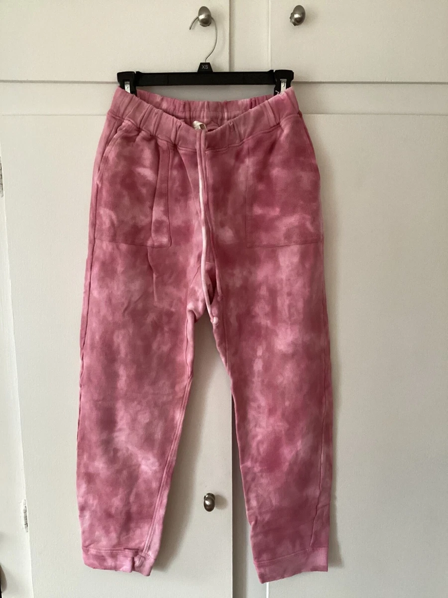 loveshackfancy love shack fancy pink tie dye joggers sweatpants xs