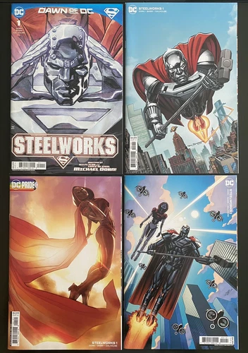 Steelworks #1 Comic Book Lot (DC 2023) Variant Covers (VF)