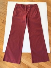 Vintage Gap Brick Red Wide Leg Brushed Cotton/Spandex Khaki Pants, Womens 12 Reg