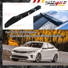 Fits Kia Optima 2016-2020 Gloss Black Abs Rear Roof Window Visor Spoiler Wing