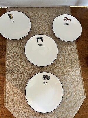 Lenox - Kate Spade - Concord Square - Cause a Stir - Set of 4 Tidbit Plates