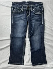 Vigoss Women's The Dublin Capri Jeans Rhinestone Accent Mid Rise Sz. 3 L21 (Tag)