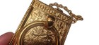 Vtg Vendome Goldtone Pendant  Necklace Bordeaux Knocker Fleur-de-lis Winery  — photo 7