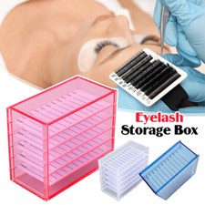 Caja de almacenamiento de pestañas 7-15 mm vitrina de pestañas postizas accesorios de maquillaje de pestañas