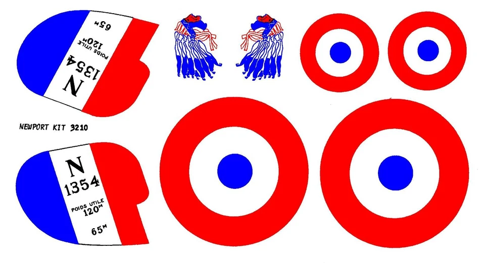 Comet Model Airplane Plans (FF): Nieuport 11 Scale 13-3/8" Wingspan RP'ed - Image 2 of 4