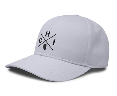 Chicago CHI Hat for Men Women - Snapback Trucker Baseball Cap (All White)