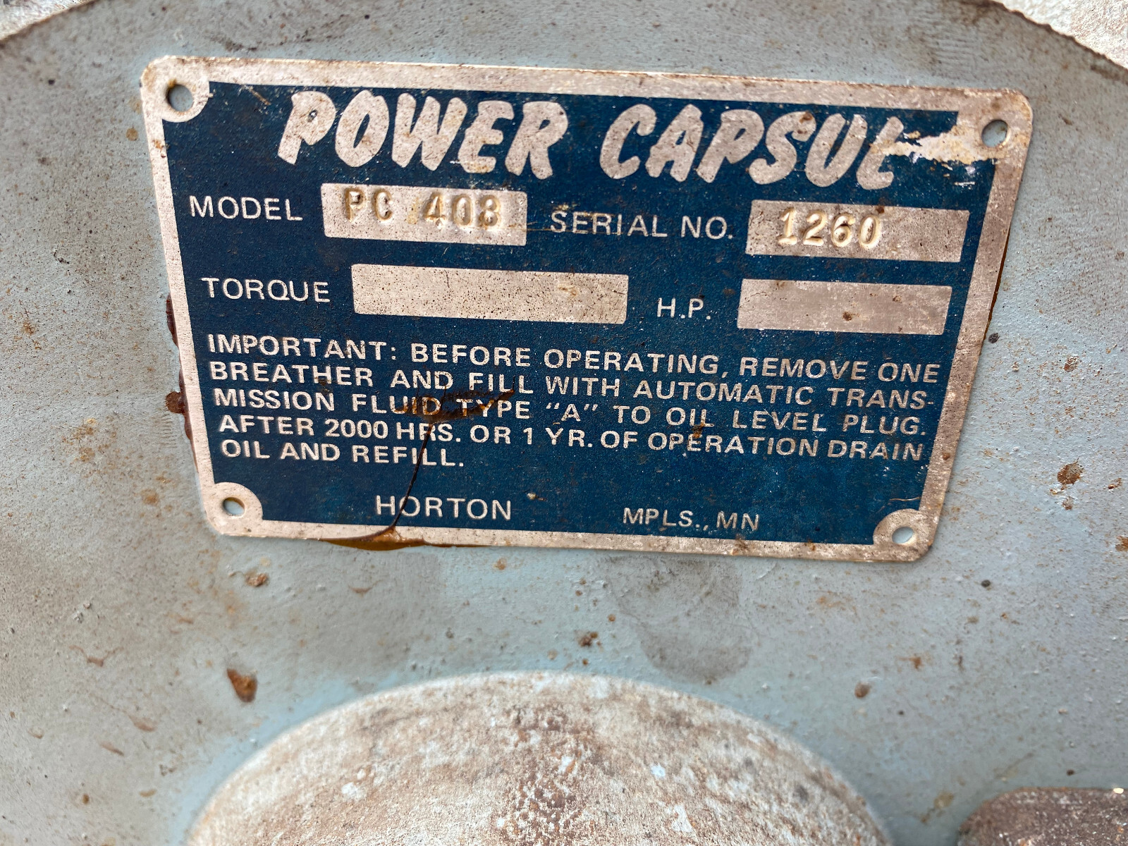 Horton PC408 Pneumatic Power Capsul Clutch eBay