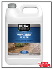 BEHR 1 Gallon Wet Look Sealer Clear Concrete Sealer Vertical  Horizontal