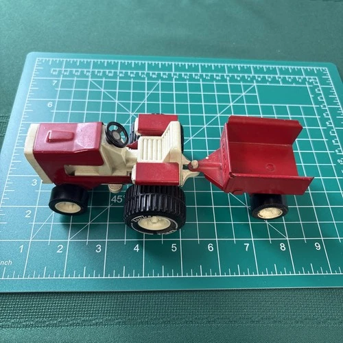 Vintage 70s Tonka Farm Tractor And Trailer Red Toy Vehicle Farming Pre Owned