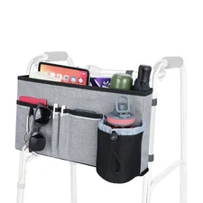 Mondo Medical Basket for Walker with Cup Holder - Seniors Walker Organizer Bag