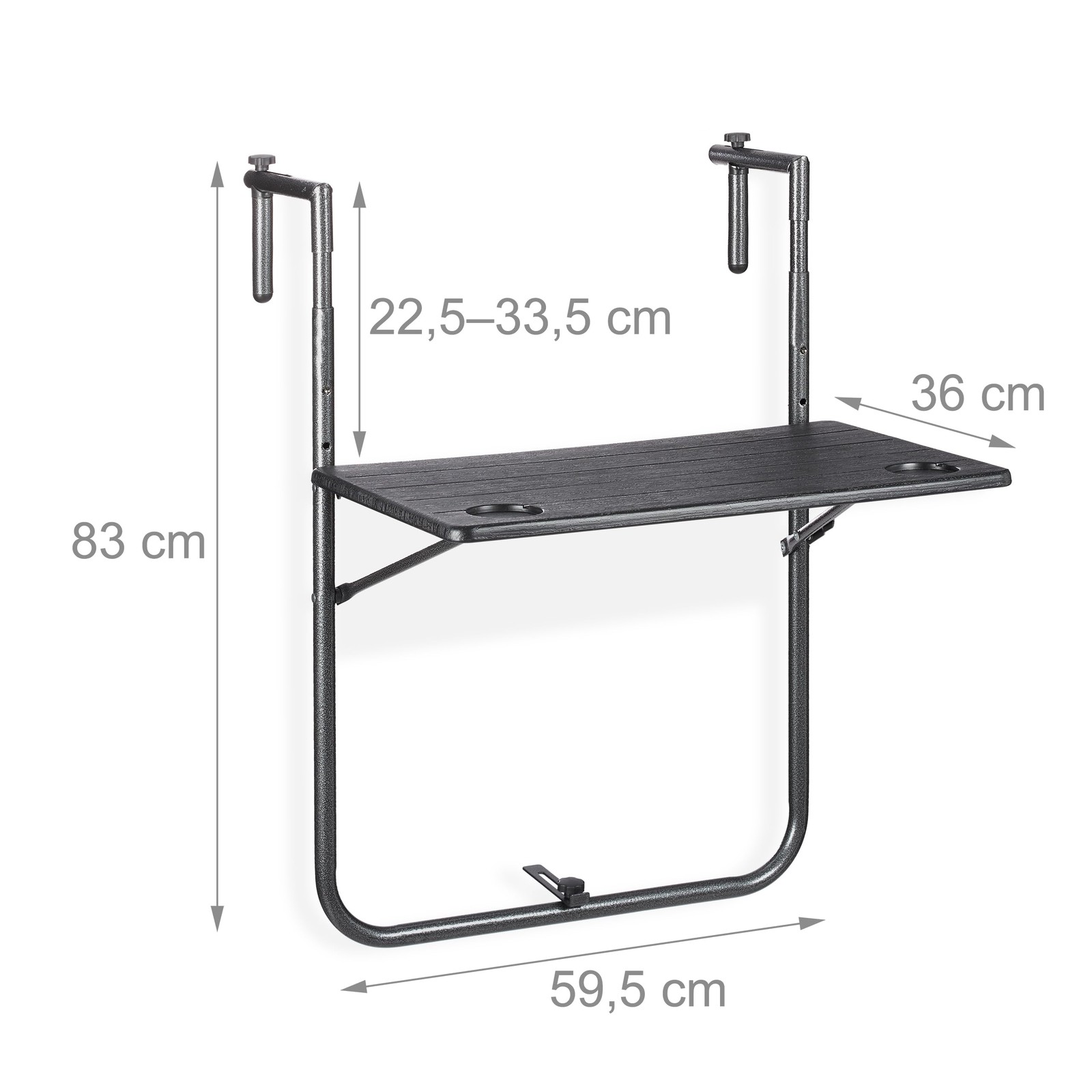 Table Balcon Suspendue pour Terrasse et Petit Balcon Urbain Convivial - 4