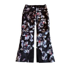 Obermeyer Malta Insulated Ski Pants Womens 6 Black Floral Waterproof Snowboard