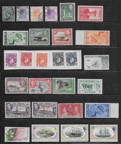 28 British Colonies Stamps from Quality Old Antique Album