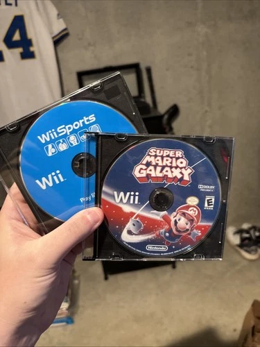 Wii Sports + Super Mario Galaxy - Nintendo Wii Disc Only TESTED