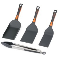 4 Grillbesteck Set, Plancha Spachtel Set EnthäLt 2 Grillspachtel, Grillschauf...