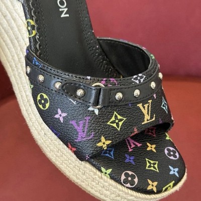 Louis Vuitton Multicolor Wedge Sandals – Women's Size [40-41