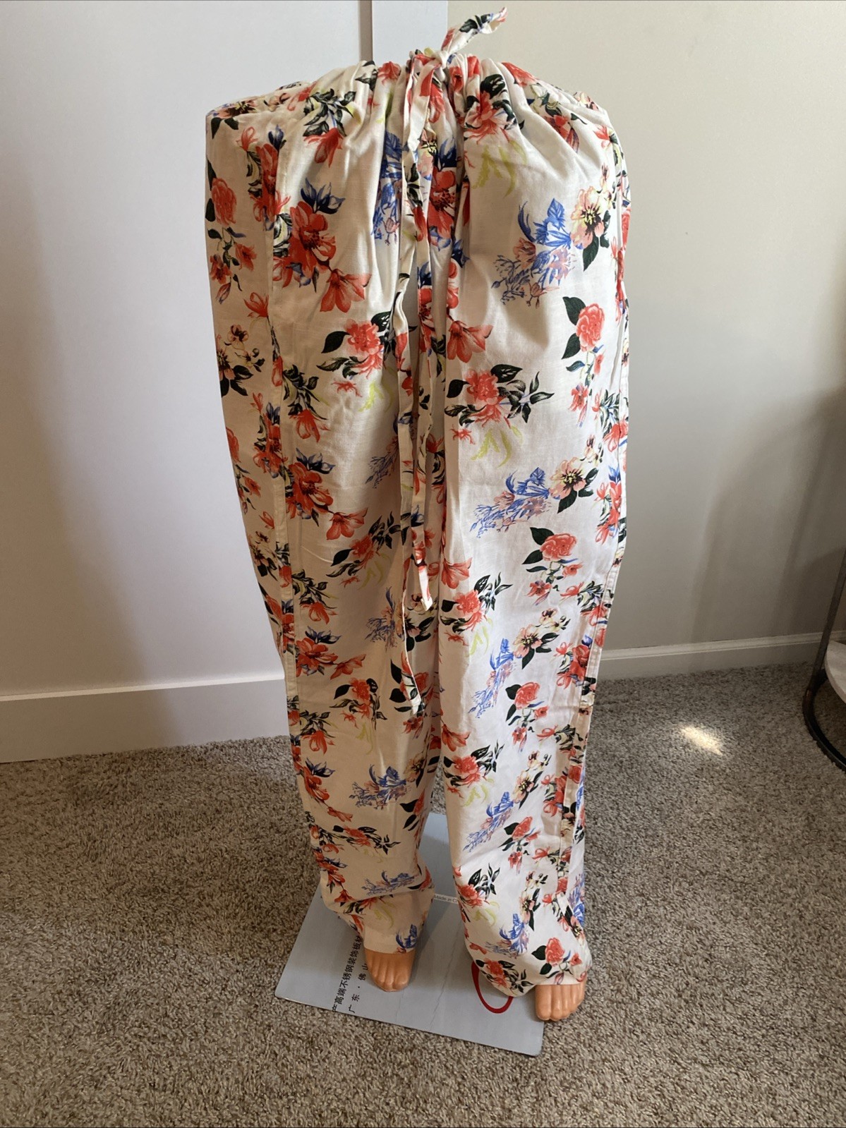 Floral Women 100% Cotton Pant Size 3x Straight Leg
