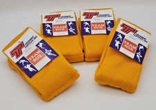 Lot of 4 Trenway Textiles Team Sox Sports Socks -Style 760 GOLD Size 6-8.5