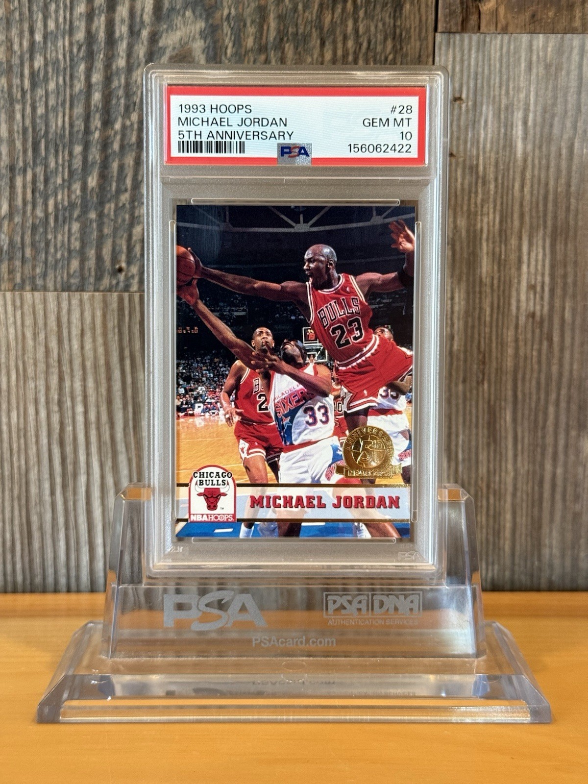 1993-94 NBA Hoops - Michael Jordan #28 Fifth Anniversary PSA 10