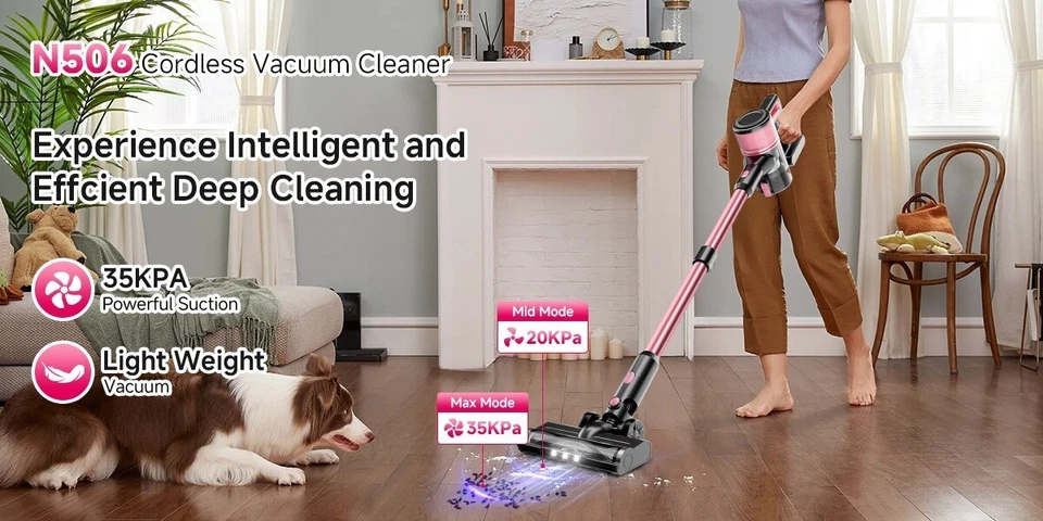 BSNAW Cordless Stick Vacuum Cleaner, 35KPA Powerful, 8-in-1 Lightweight For Home - Image 2 of 4