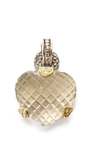 Judith Ripka Damen Sterlingsilber 18K Gelbgold Akzent Quarz + Diamant hören