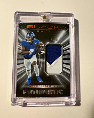 Panini 2025 Black Futuristic Malik Nabers Giants #FUT-MNS  /50