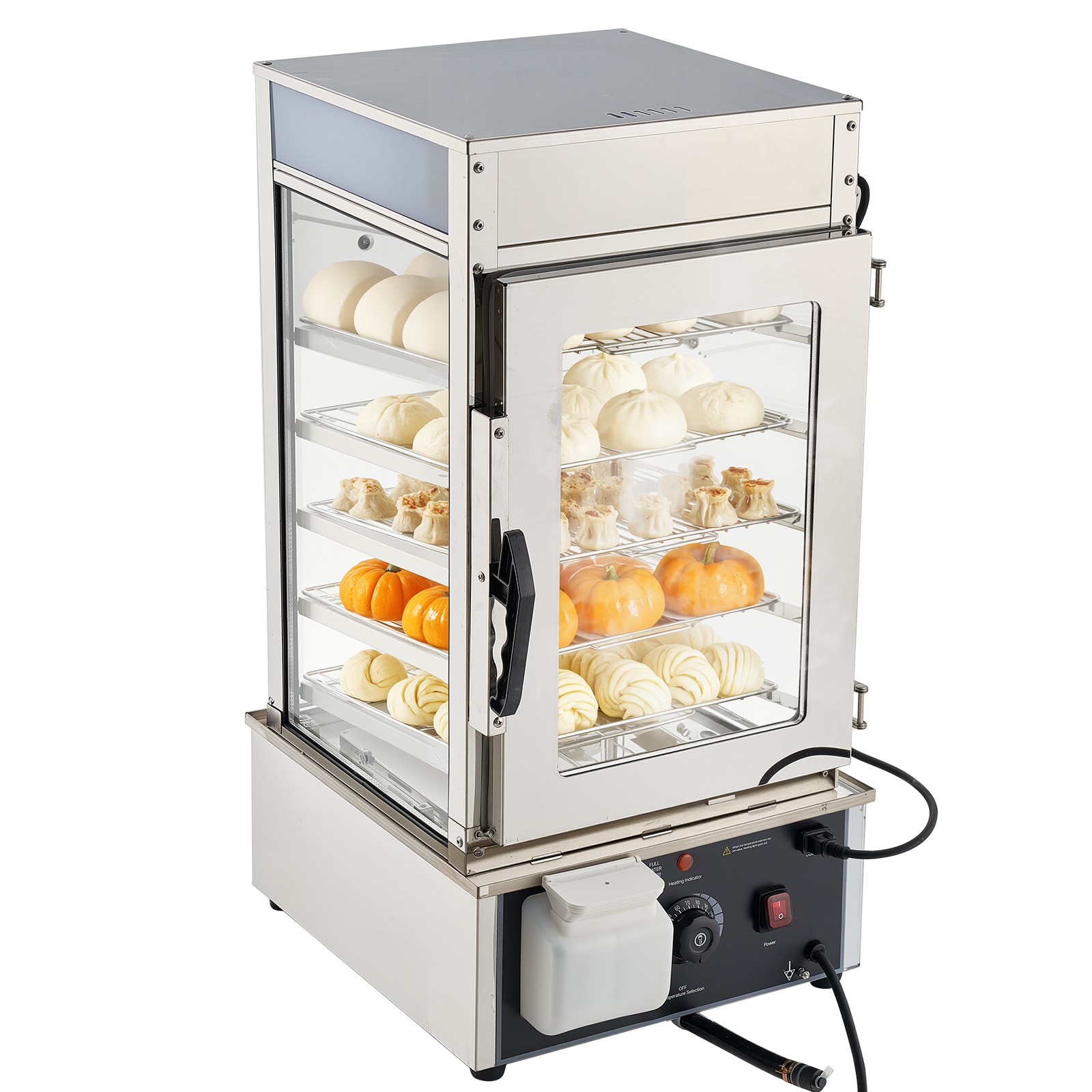 Vitrine chauffante 5 niveaux VEVOR pour maintien au chaud des aliments cuits à la vapeur