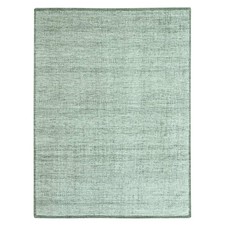 Hand Knotted Rug 9'x12' Green Wool Oxidized and Distressed Grass Design 76984