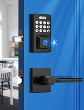 Fingerprint Door Lock Set, Keyless Entry Door Lock, Front Door Handle, Electr...