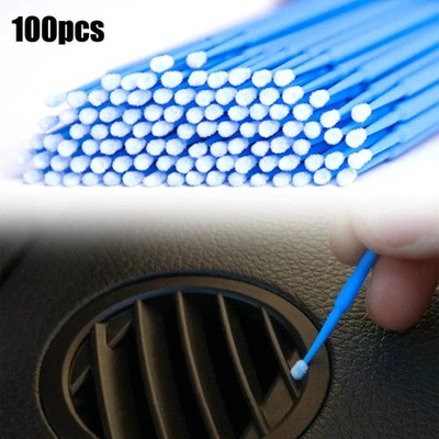 100Pcs 1.5mm Car Touch Up Paint Micro Brush Auto Detailing Applicator Tips