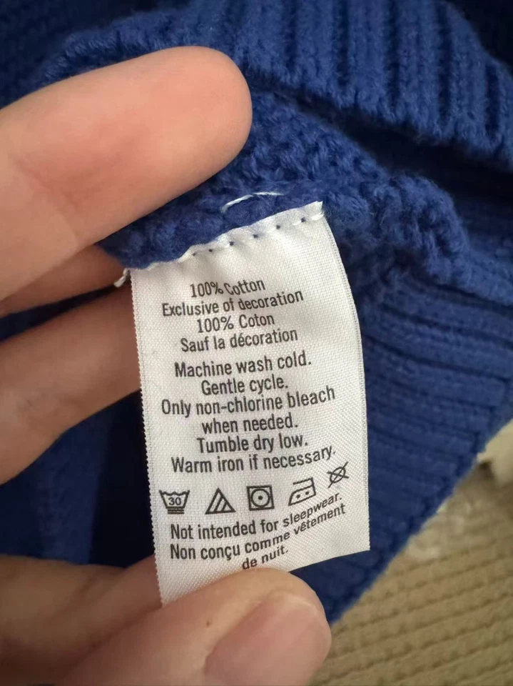 Janie and Jack Kids Boys Shawl Collar Anchor Pullover Size 6Y - Image 4 of 4