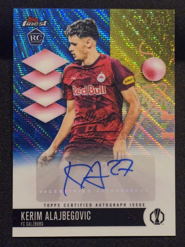Kerim Alajbegovic /150 Blue Refractor Auto 2025-26 Topps Finest UCC FC Salzburg 