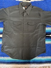 Vintage Lee Chetopa Twill Shirt Mens Medium Green Button Up Workwear 70s