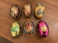 Ostern: 6 Häschen Hühner Blech Eier Dosen von Lindt - leer zum Befüllen