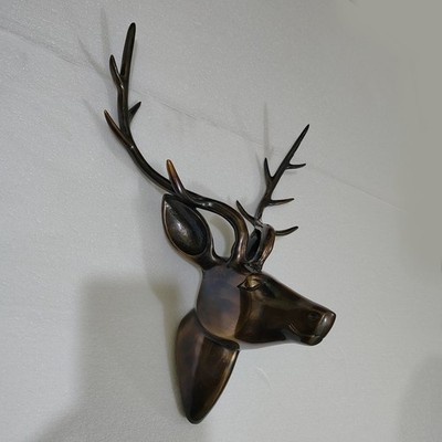 Metall-Wandhalterung Hirschkopf Bronze-Finish 16 Zoll Hirschkopf-Antilopenbock.