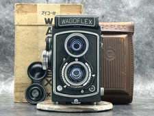 EXC5 in BOX WAGOFLEX TLR Film Camera Zuiko 75mm f3.5 Lens Case Cap from JAPAN