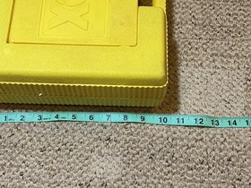 Lot Vintage K'NEX Yellow Box Hard KNEX Carrying Case  filled with pieces parts