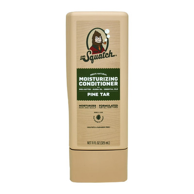Dr. Squatch Pine Tar Natural Hair Conditioner for Men, 11 fl oz