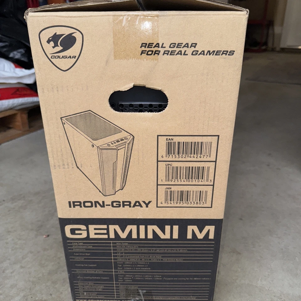 NIB COUGAR Gemini M-Iron Gray Iron Gray Computer Case Integrated Trelux RGB Ligh - Image 4 of 4