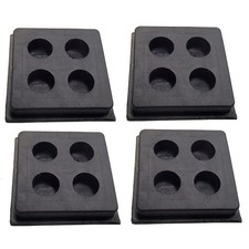  4 Anti-Vibration Pads - Heavy Duty All Rubber Isolation Pads - 2" x 2" x 3/4"