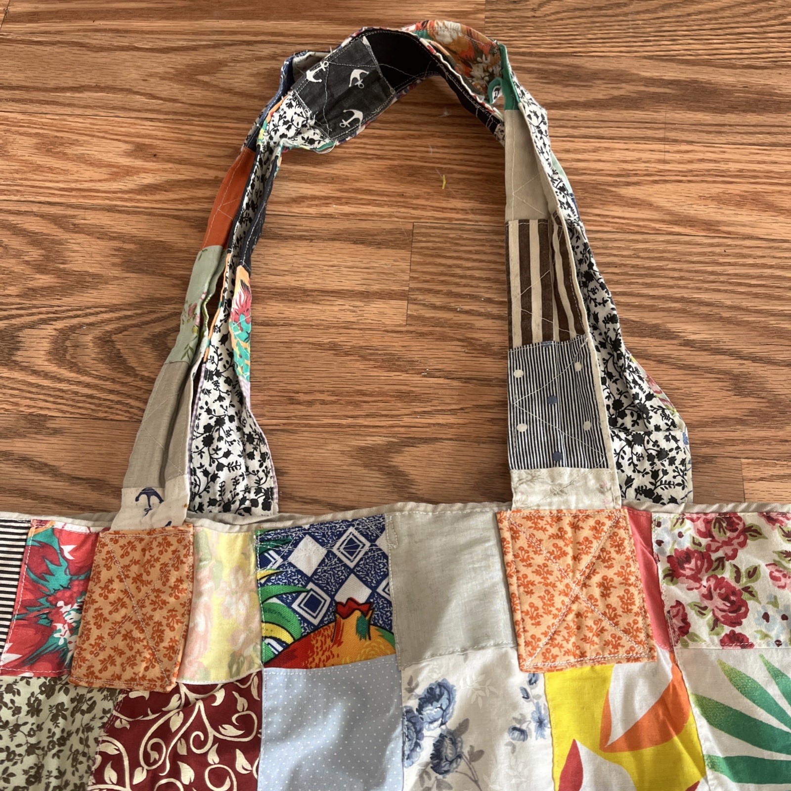 Patchwork Quilted Tote Bag Boho - image 12