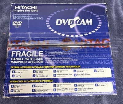 New In Box Hitachi DZ-MV230A DVD Camcorder W 3 New Discs