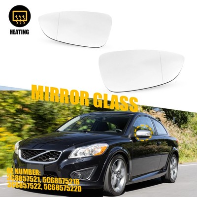 Pair Heated with Blind Spot Mirror Glass Left Right for Volkswagen Eos 2009-2016