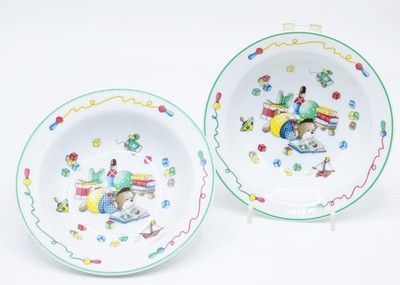 CHRISTOFLE Paris Teller BABYTELLER FANFAN Kinder Schale 2x Kinderteller Ø 18cm