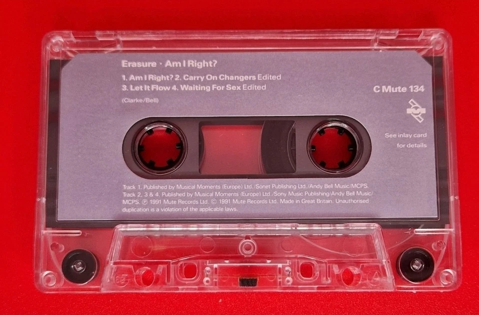 ERASURE AM I RIGHT CARRY ON LET IT FLOW SEX MUSIK EP KASSETTE TAPE MC 1991 MUTE - Bild 4 von 4