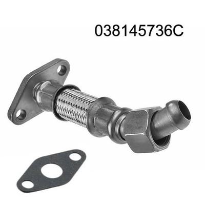 Oil Return Line Turbocharger with Clamps for Volkswagen Beetle, Golf, Jetta